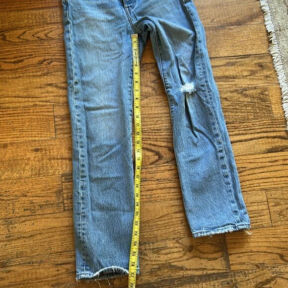 Levi’s Wedgie Straight Button Fly Classic Blue Mom Jeans Size 24 - Picture 10 of 14